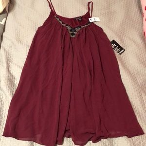 NWT Express flowy dress w/ beading